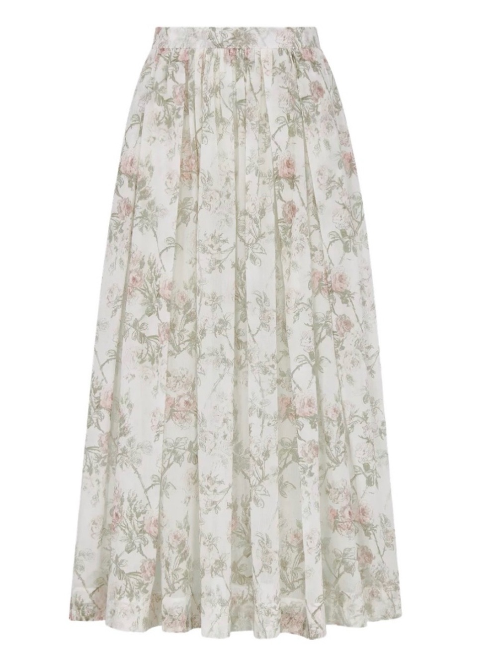Dior Mid-Length Flared Skirt With Patterned Decoration - White